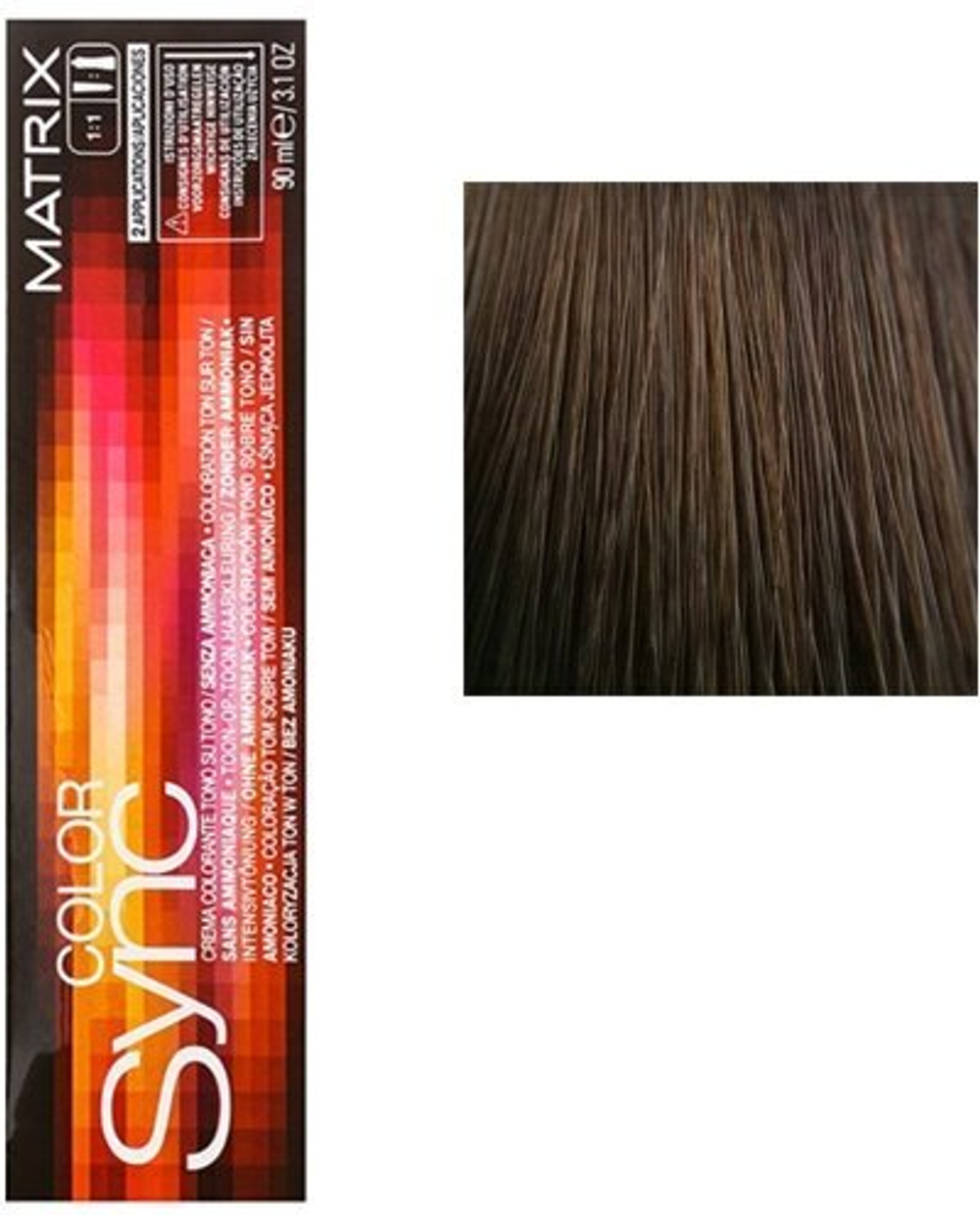 Matrix SoColor Sync краска для волос, 6A темный блондин пепельный, 90 мл