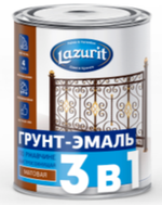 Грунт-эмаль по ржавчине быстросохнущая шоколадная RAL8017 25кг LAZURIT