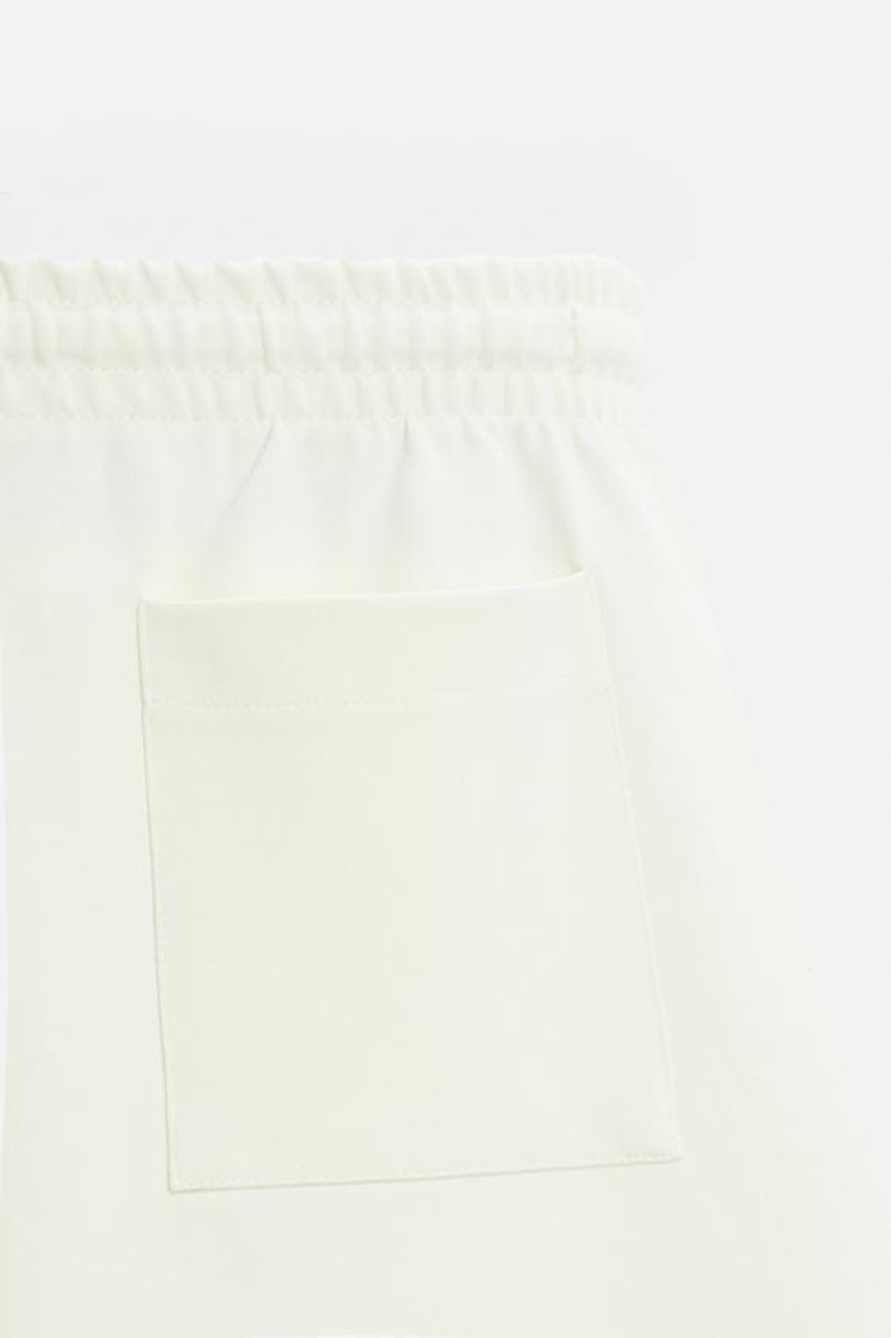 ZARA ШОРТЫ INTERLOCK ИЗ РЕЛЬЕФНОЙ ТКАНИ, ЖЕЛТОВАТО-БЕЛЫЙ