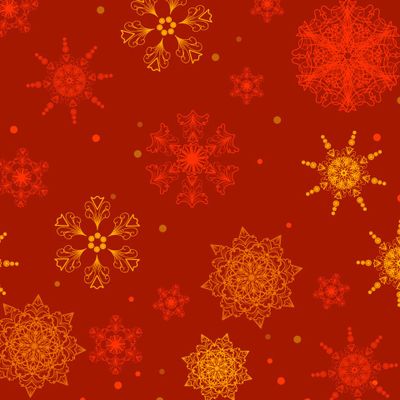 снежинки на красном