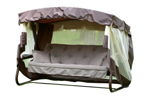 Качели садовые 4-х местные Саванна ткань папермун арт.с1453