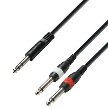 Adam Hall K3 YVPP 0600 - кабель аудио TRS (jack) stereo 6.3 mm - 2 х TRS (jack) mono 6.3 mm, 0.22 мм