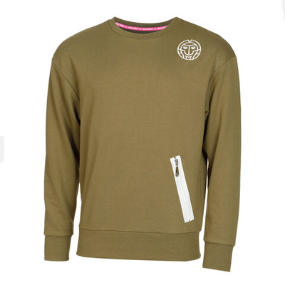 Мужская кофта теннисная BIDI BADU Chill Crew Sweatshirt Men - Olive