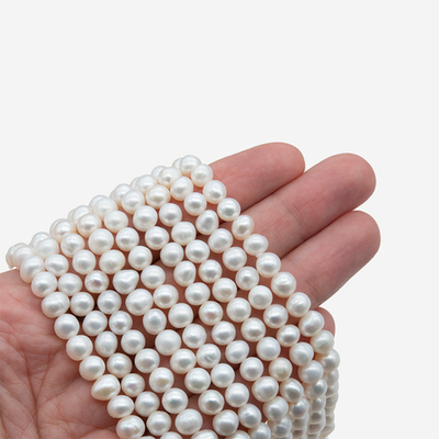 10640 Жемчуг круглый 5-6мм, нить 37см