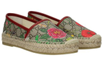 GUCCI Gucci fabric fashion linen-soled flat-bottomed casual shoes women's red