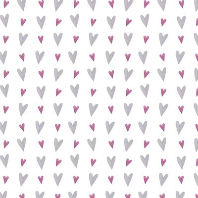 Мелкие серые и розовые сердечки (компаньон)