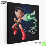 Картина для интерьера Астробой / Astro Boy на холсте, персонажи мультфильма, холст с печатью на подрамнике, на стену, Постер Плакат