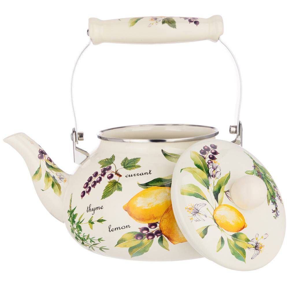 ЧАЙНИК AGNESS ЭМАЛИРОВАННЫЙ, СЕРИЯ "СЕКРЕТНЫЕ ИНГРЕДИЕНТЫ" 2,5 Л