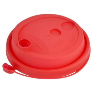 Крышка стакана Казахстан КРАСНАЯ матовая с клапаном D90 с питейником 50 шт/уп 20 уп/кор