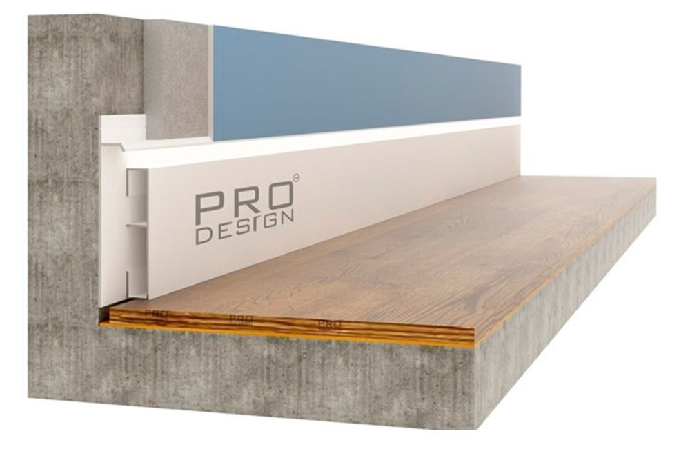 Вставка в плинтус Pro Design 1965 белый, 2700x12x70 мм