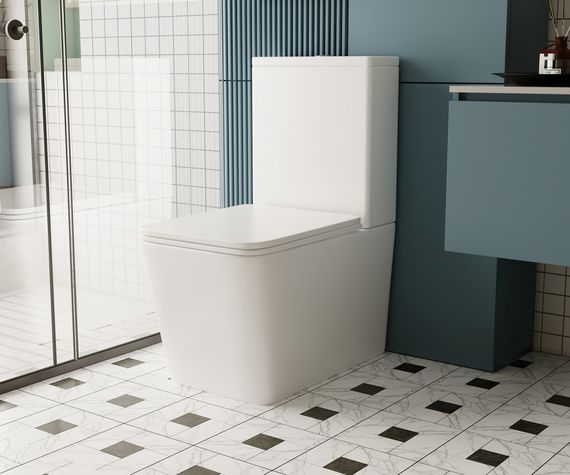 Унитаз ABBER Rechteck AC1210 компакт белый, безободковый