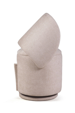 Пуф с кручением Bubble, шенилл puffy бежевый