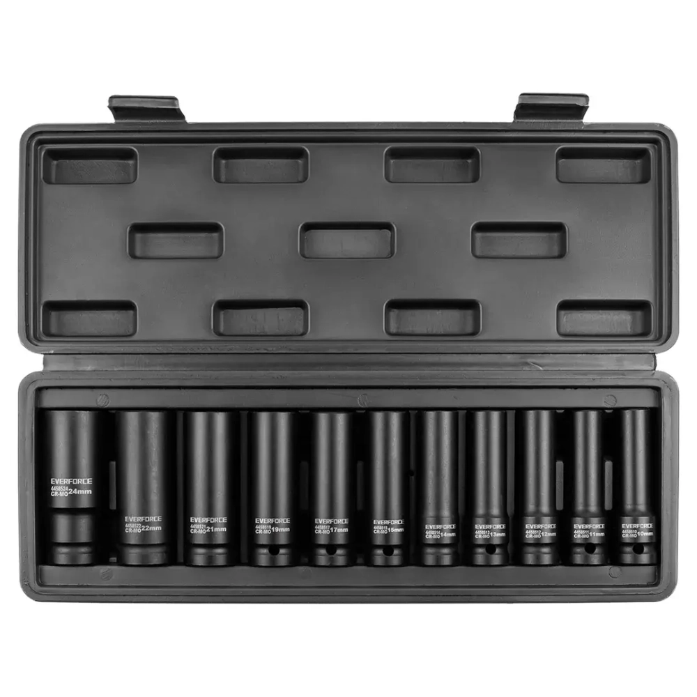 Набор головок ударных глубоких 11пр. 1/2"6pt EVERFORCE EF-4117-5MPB