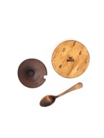 Деревянная сахарница с ложкой из кедра