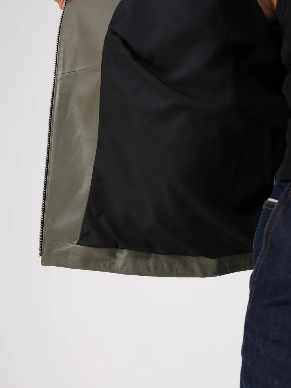 Кожаная куртка демисезонная косуха