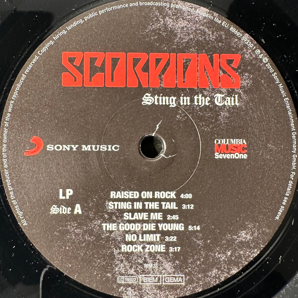 Scorpions ‎– Sting In The Tail (Европа 2010г.)