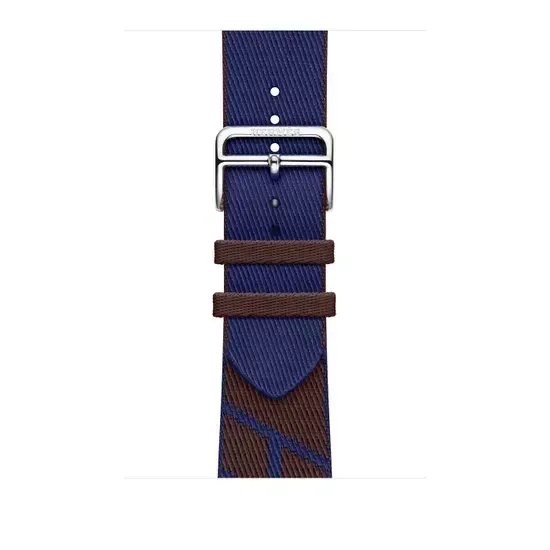 Apple Watch Hermès 45mm Silver Stainless Steel Case with Jumping Single Tour Rouge Sellier/Bleu Saphir