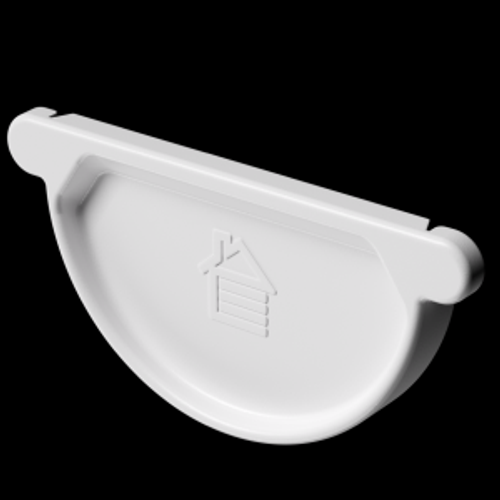 Docke STAL PREMIUM Заглушка желоба D125 (Пломбир 9010)