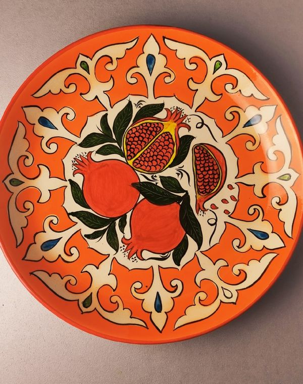 Посуда Ляган ручная роспись оранжевый гранат 38 см aVVtVvONR4w.jpg