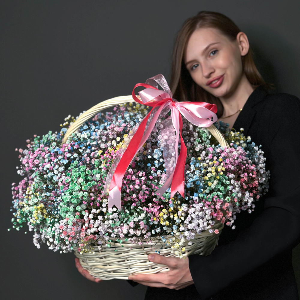 Корзина с гипсофилой №3