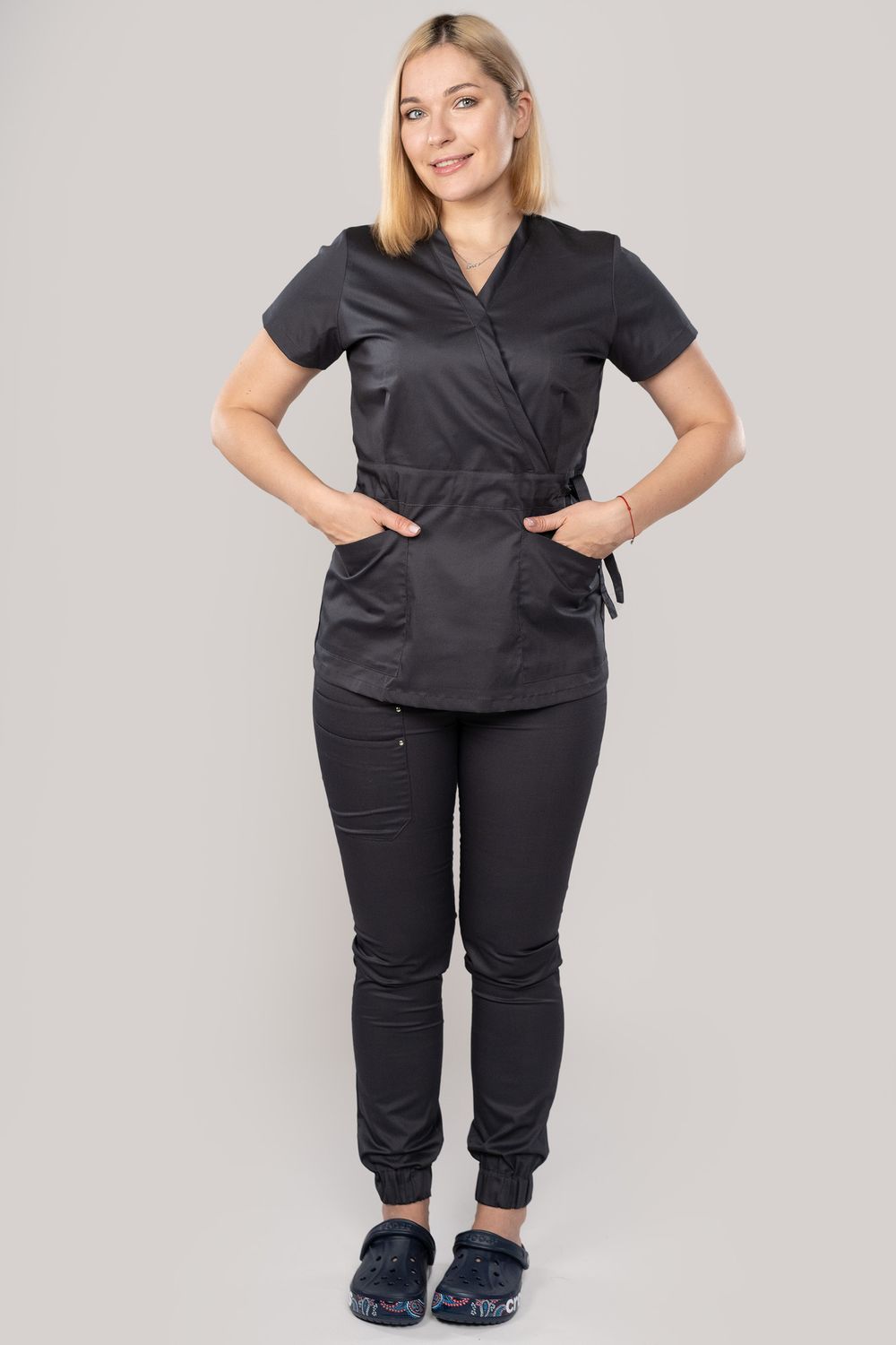 Костюм медицинский женский 386 ГРАФИТ