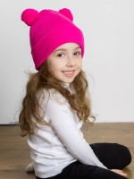 Шапка детская осенняя с помпонами