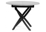 Стол стеклянный Woodville Лауриц черный, белый