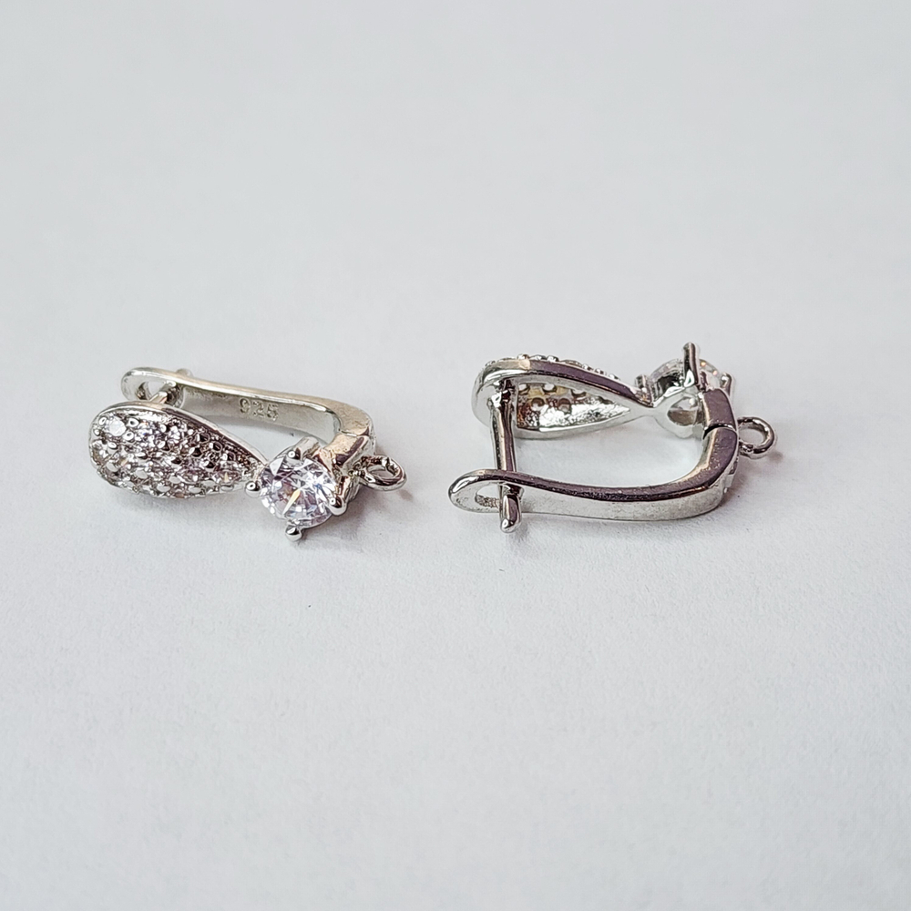 Ювелирные швензы, английский замок, родий, люкс фурнитура