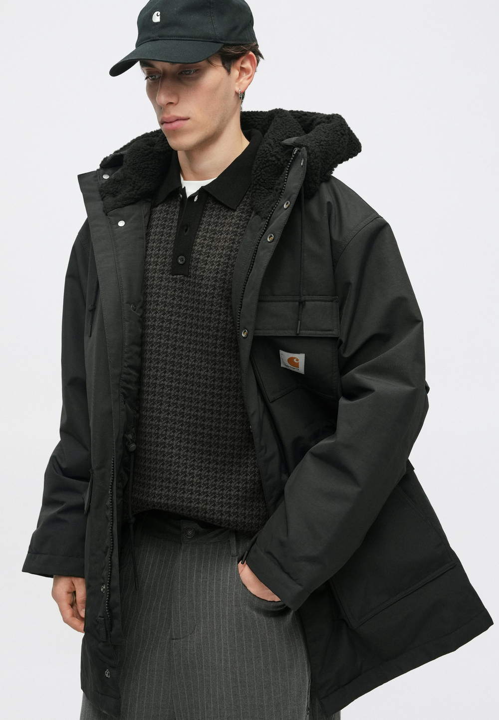 Carhartt WIP SIBERIA - Зимнее пальто - Чёрный