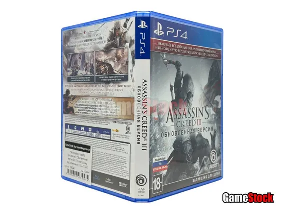 PS4 Assassins Creed 3 Remastered / Обновленная версия Б/У (Полностью на русском языке) CUSA-11560