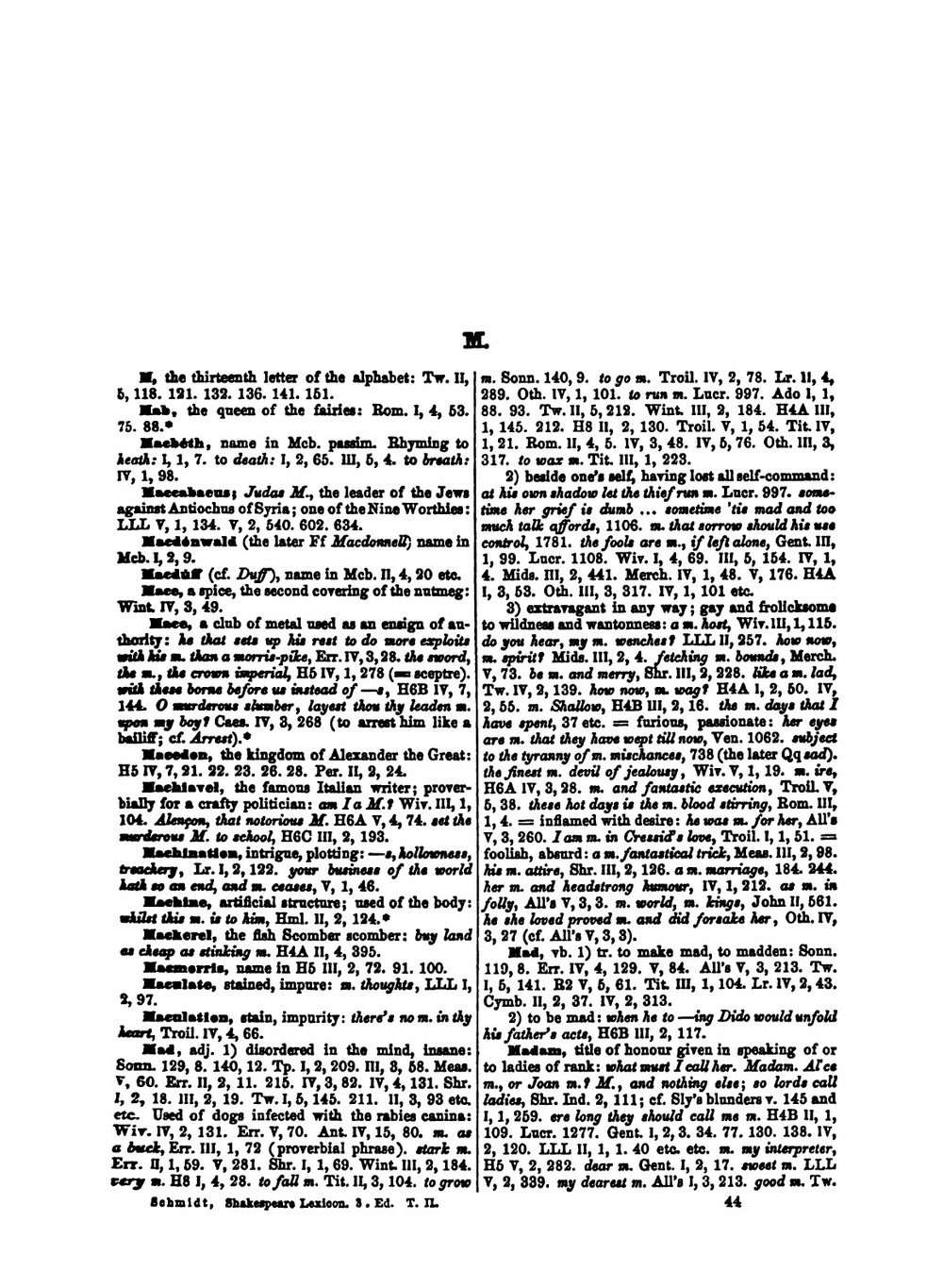 Shakespeare-lexicon, a complete dictionary of all the English words, phrases and constructions in the works of the poet. Volume 2 | Gregor Sarrazin