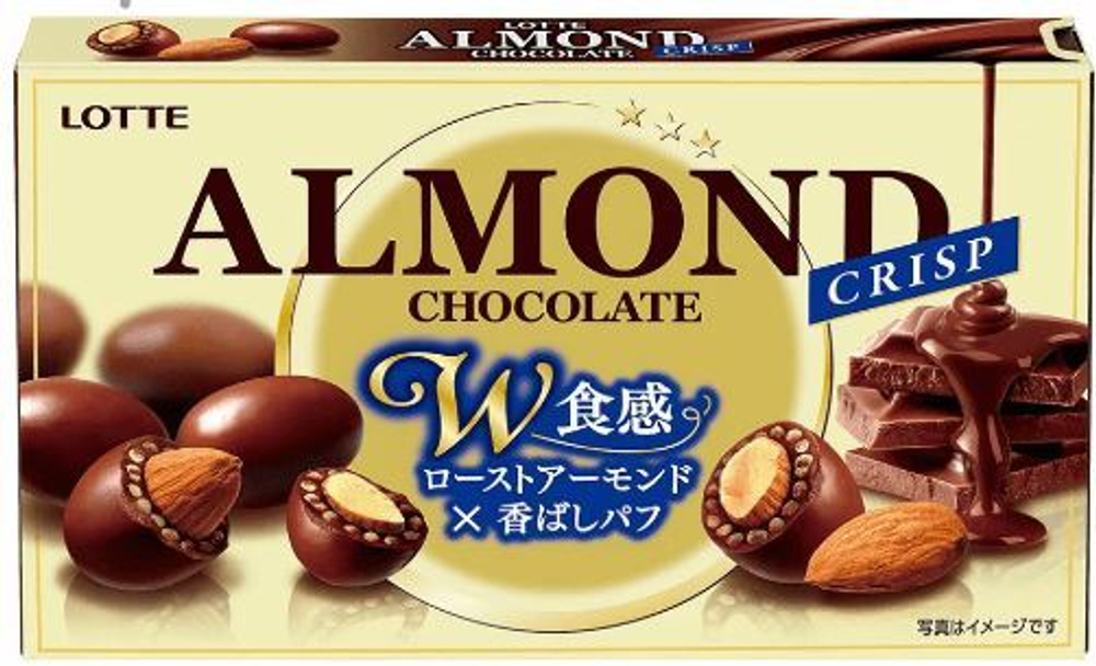 Миндаль в хрустящем шоколаде Almond Chocolate Crisp, Lotte, 80гр