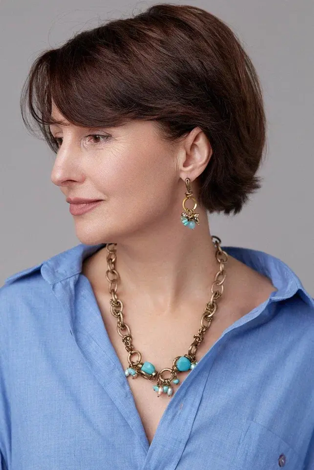 HMG 1013 бирюза Колье арт.2500