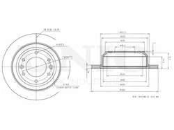 Диск тормозной задний UNIO BRD-20097