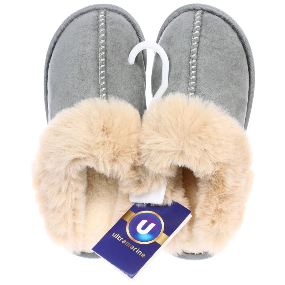 Тапочки женские домашние «IRIS», цвет серый, р-р 40/41