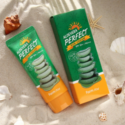 Солнцезащитный крем с алое FarmStay Aloevera Perfect Sun Cream SPF50+ PA+++, 70 мл