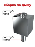 Бак для бани на трубе 30 л, d115, AISI 439 1,0 мм