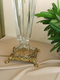 Olympus Brass Лампа настольная из венецианского стекла на бронзовом основании с абажуром