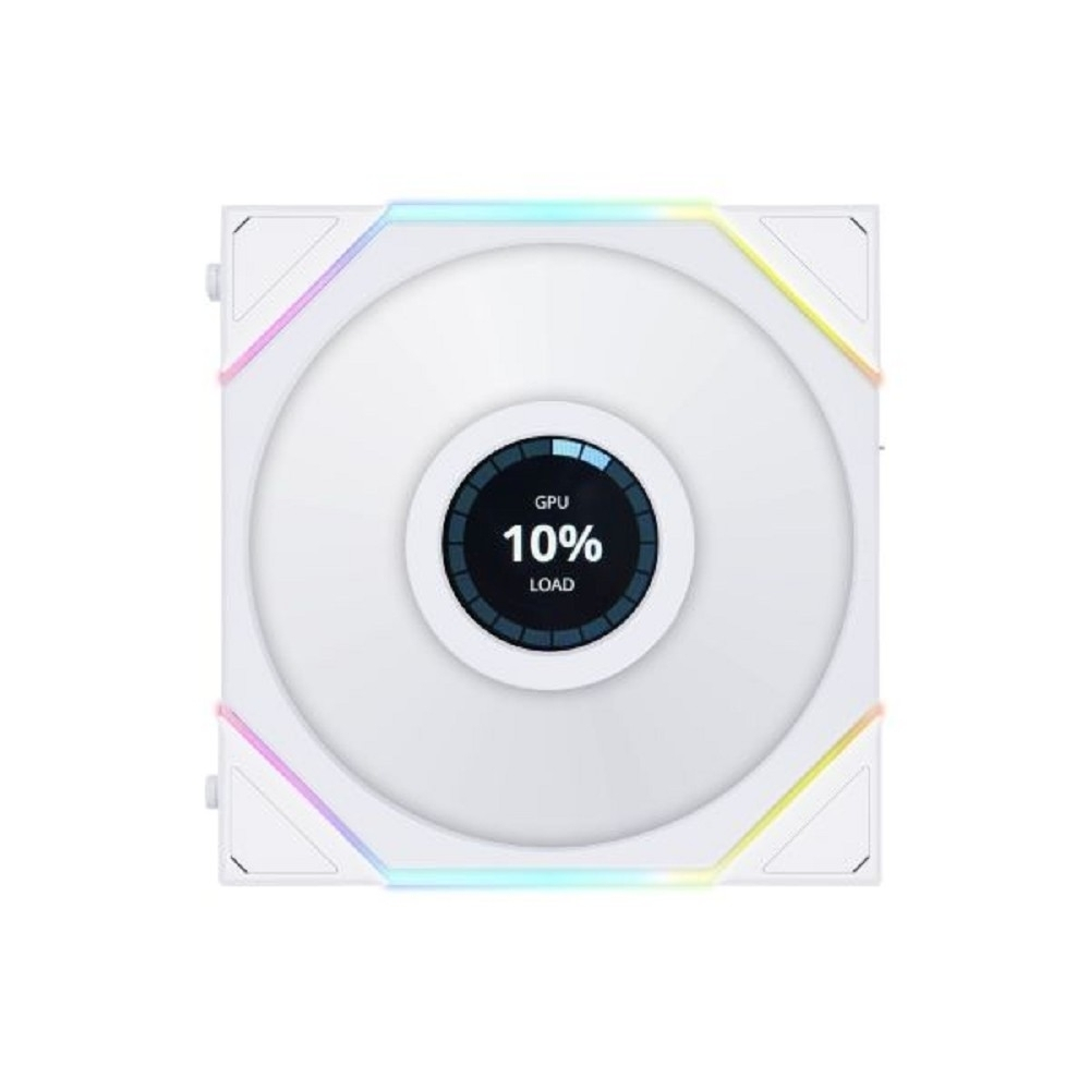 Lian Li G99.12TLLCD1W.R0 Вентилятор UNI FAN TL LCD 120 White /12TLLCD1W/ 120х125х28мм (1.6” LCD дисплей, PWM, ARGB, 200-1900 об/мин, 27dBa)