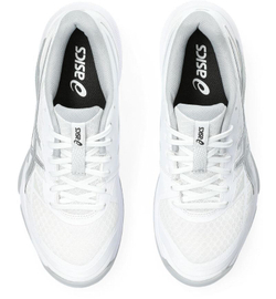 Женские кроссовки для бадминтона/сквоша Asics Gel-Tactic 12 - white/pure silver