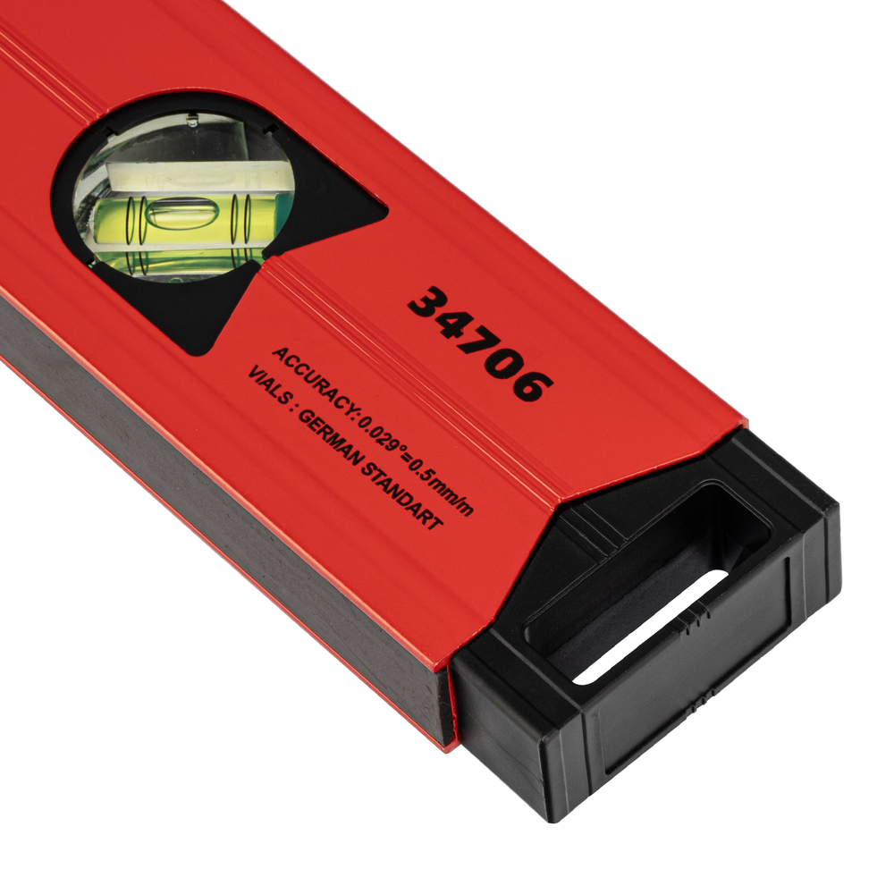 Уровень алюминиевый магнитный, 600 мм, фрезерованный, 3 глазка (1 зеркальный) усиленный Matrix