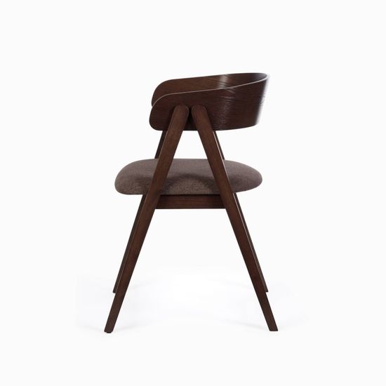 Стул Carter деревянный, коричневая ткань