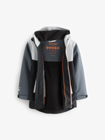 Куртка непромокаемая с флисовой подкладкой для мальчика Next Q61-568, Серый, Белый, Черный