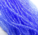 БП017НН23 Хрустальные бусины "рондель", цвет: светло-голубой прозрачный, 2х3 мм, кол-во: 95-100 шт.