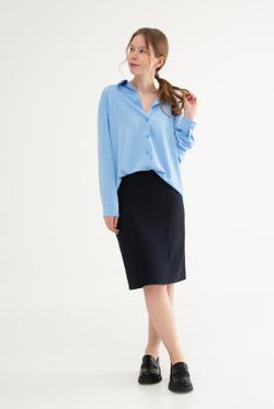 Блузка женская 3392ЗПа, голубой #526Гол093392зпа