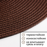 Набор салфеток кухонных 38х38 см, 4 шт Лофт (коричневый)