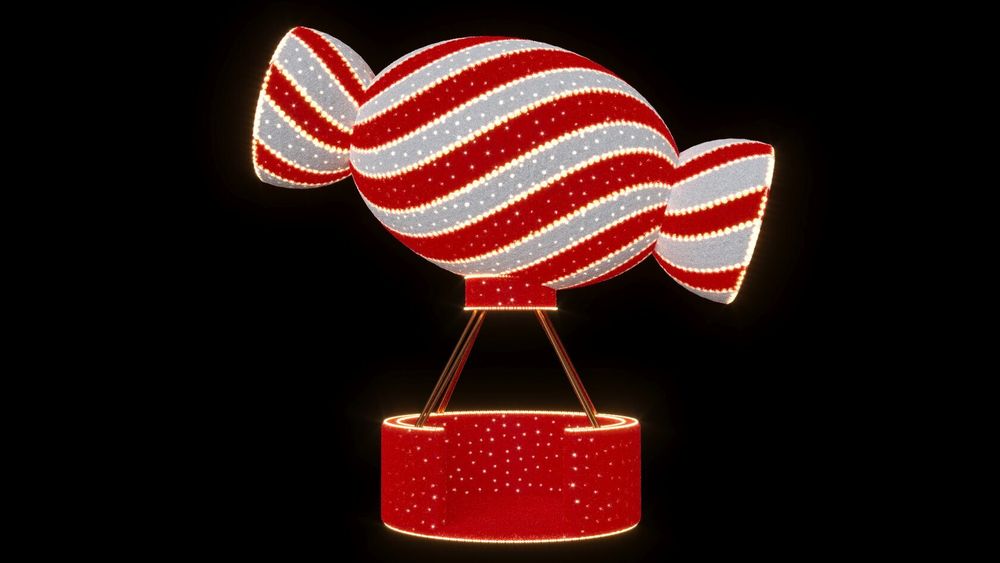 светодиодный шар воздушный "Конфета"