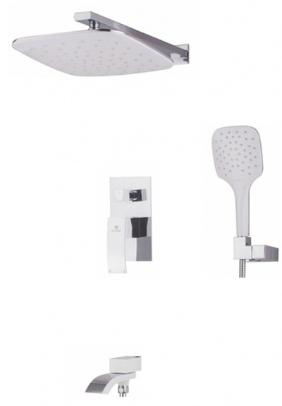 44065-F Встроенный смес для душа с 3-функ. (бел.+хром) "GANZER"  (5/1шт)