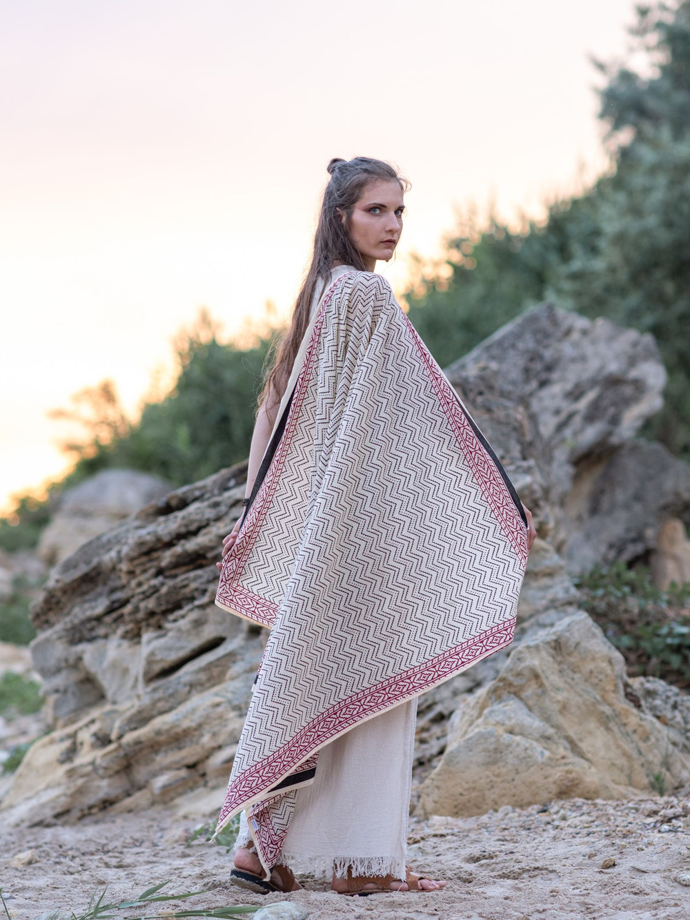 Легкий шарф-платок