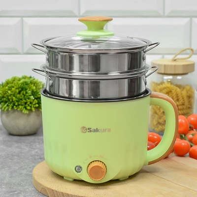 Пароварка электрическая SA-7219GR, 3,5л 600Вт зеленая